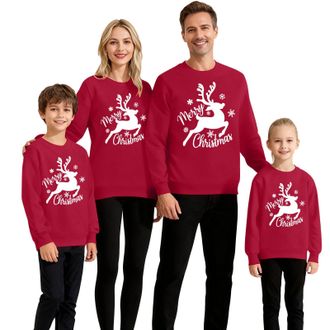 Generic 2025 Christmas Jumpers Matching Family - Long Sleeve Round Neck Snowflake Xmas Tree Sweatshirts Novelty Family Christmas Pullovers for Men Women and K