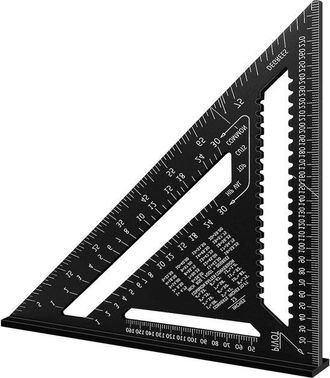 OEM Regla Cuadrada Triangular De Aluminio De 30 Cm (12 Pulgadas) Para Ingenieros Y Carpinteros - Instrumento De Medici&oacute;n De Alta Precisi&oacute;n
