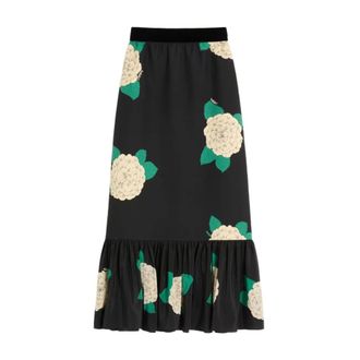 Valentino Garavani Midi Skirt - female - Valentino Garavani - Midi Skirts - Black - XL - Skirts
