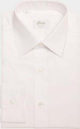 Brioni Mens Brew Giza 45 Cotton Twill Dress Shirt