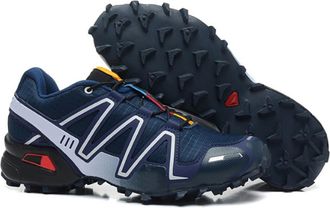 Generic Mens Hiking Shoes Breathable Sneakers, Orthopedic Stretch Cushion Shoes, Wide Width Comfortable for Flat Feet Arch Fit Heel Pain Relief(Blue,11.5/46)