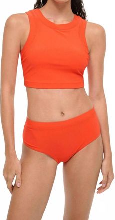 Staud Dunes Tankini Top In Cayenne