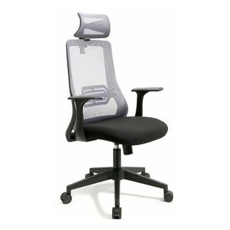 HERDASA Silla Despacho Giratoria Elevable Acabado Negro/gris 65 Cm(ancho) 113-121 Cm(altura) 57 Cm(fondo)