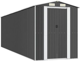 vidaXL Cobertizo De Jard&iacute;n Acero Galvanizado Antracita 192x689x223 Cm Vidaxl