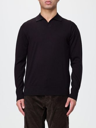 Paolo Pecora Polo in maglia in lana a maniche lunghe con colletto classico