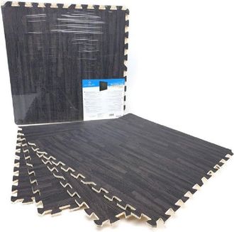 Trade Shop Set 4 Pzs Alfombra Eva Efecto Parquet Puzzle 60x60 Cm Esterilla 194693