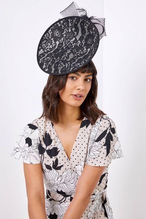Roman Lace Overlay Disc Fascinator