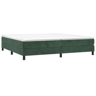 vidaXL Cama Box Spring Con Colch&oacute;n Terciopelo Verde Oscuro 200x200 Cm Vidaxl