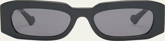 Gucci Mens GG1426Sm Acetate Rectangle Sunglasses