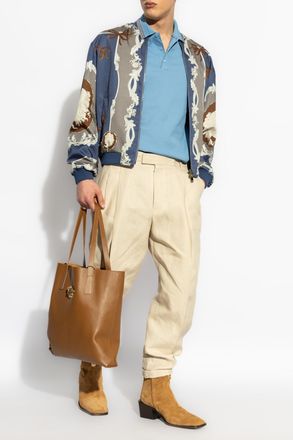 Versace Cotton Polo, Mens, Blue