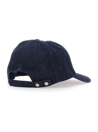 Stone Island Mens Baseball Cap Denim Blue Logo Cotton Hat