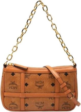 MCM Borsa a catena 2-way Visetos Monogram Pre-owned - - Pre-owned - Donna - Marrone - ONE SIZE