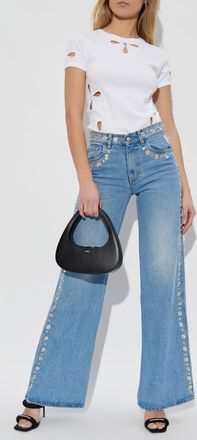 Coperni Jeans With Appliqués, Womens, Blue