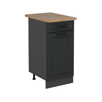 Vicco Mueble Bajo De Cocina R-line, Antracita Casa De Campo, 40 Cm, Et Roble