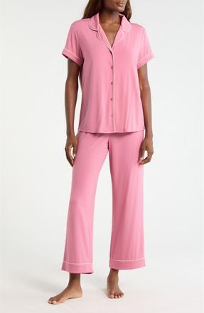 Nordstrom Moonlight Eco Crop Pajamas in Pink Heather at Nordstrom, Size X-Large