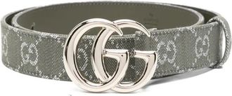 Gucci Canvas riem met GG monogram - Groen