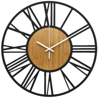 OEM Reloj De Pared 3d De Metal, Estilo Vintage Romano, 60 Cm, Silencioso