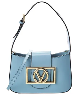 Mario Valentino Valentino By Mario Valentino Kai Super V Leather Shoulder Bag