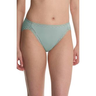 Natori Bliss Cotton French Cut Briefs in Blue Meadow at Nordstrom, Size Xx-Large