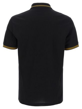 Versace Mens Black Cotton Polo Shirt