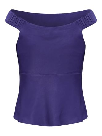 Gloria Coelho ruffled blouse - Blue