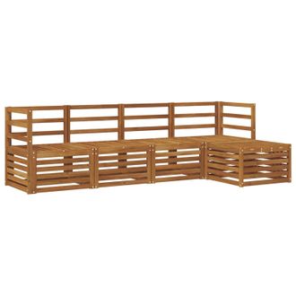 vidaXL Conjunto De Sof&aacute;s De Exterior 5 Pcs Natural Vidaxl