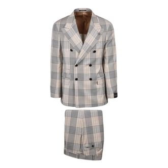 Gabriele Pasini Double-breasted colbert - Heren - Pakken - Beige - Maat: XL Wol
