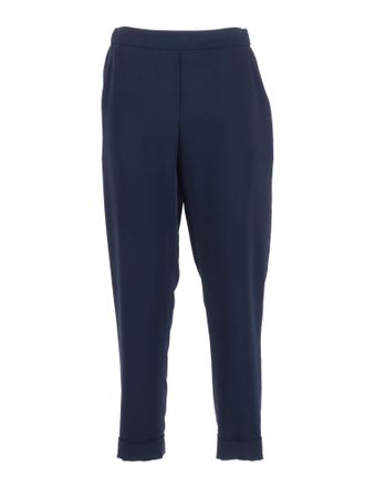 P.A.R.O.S.H. Tailored Cropped Matte Straight-Leg Pants