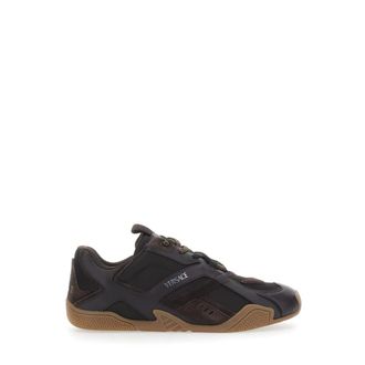 Versace Galaxia Leather Trainers - male - Versace - Sneakers - Brown - 9 UK - Shoes