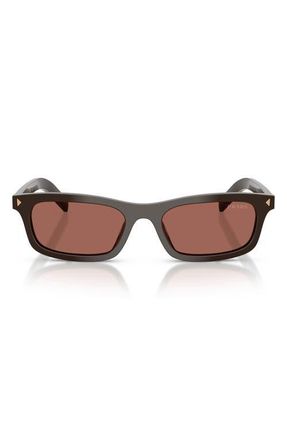 Prada 53mm Pillow Sunglasses in Cigar /Brown at Nordstrom