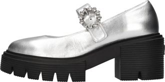 Stuart Weitzman Leren ballerinas met strass - Dames - Pumps - Grijs - 36 EU - Leer - Schoenen