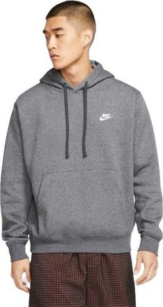Nike Unisex Club Fleece Pullover Hoodie in Dark Grey - Size Medium
