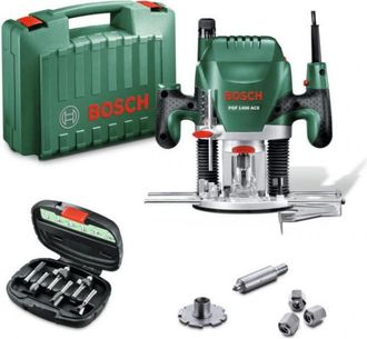 Bosch Hobby Pof 1400 Ace Fresatrice Verticale 1400 W Con Set Frese 6 Pz
