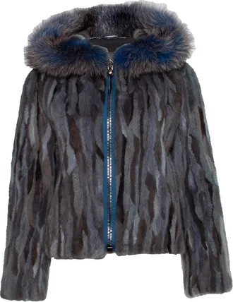 Philipp Plein Philipp plein Hooded fur zip jacket