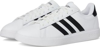 adidas Grand Court 2.0 Womens Shoes White/Black/Black : 6.5 B - Medium