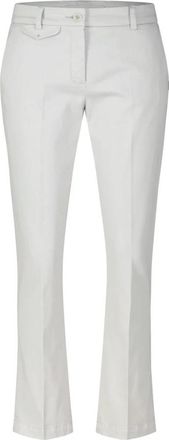 Raffaello Rossi Broek met uitlopende pijpen en knoopdetail - Dames - Wijde Broeken - Wit - XL - Broeken
