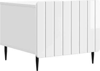 vidaXL Mesa De Caf&eacute; Brillante 49 X 50 X 42 Cm Madera De Ingenier&iacute;a Vidaxl