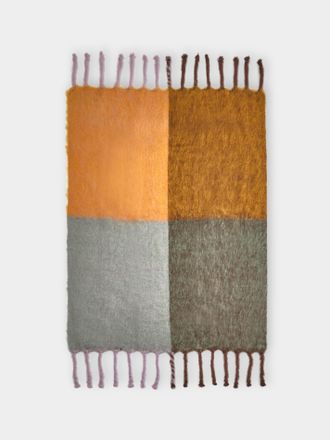 Lena Rewell Handwoven Check Mohair Throw (72in/1.8m)