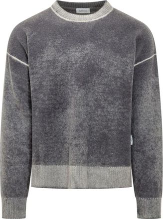 Amish Trui met ronde hals - Heren - Ronde hals truien - Grijs - L - Wol - Truien & Vesten