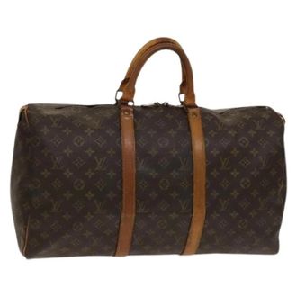 Louis Vuitton Pre-owned Weekend Bags, unisex, Brown, Size: ONE SIZE Pre-owned Canvas Weekend Bag