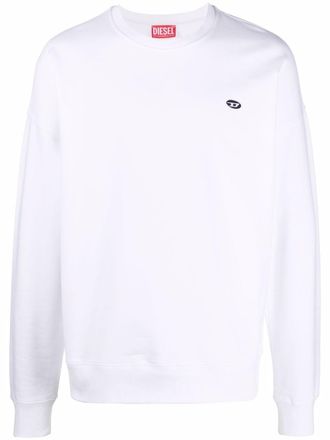 Diesel S-Rob-Doval-PJ katoenen sweater - Wit