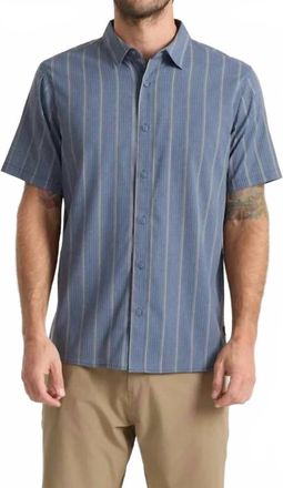 Roark Bless Up Short Sleeve Button Down Shirt In Neptune