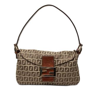 Fendi Pre-owned Fendi Zucchino Canvas Double Flap Shoulder Bag Ladies 17O6JAMITS3ZWBAL