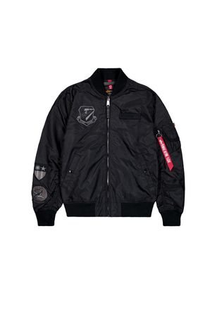Alpha Industries Bomberjacke ALPHA INDUSTRIES MA-1 TT Flying Tigers Light, Herren, Gr. XXL, schwarz, Obermaterial: 100% Nylon, Futter: 100% Nylon, Rib: 99% Polyester, 