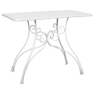 Wanderlust Deco Recibidor-consola de metal envejecido blanco 100x52x76