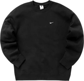 Nike Long Sleeve Training Tops, male, Black, Size: XS Solo Swoosh Fleece Crew
