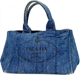 Prada Blue Denim Tote Bag (Pre-Owned)