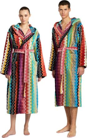 Missoni Home Giacomo Hooded Bathrobe in Green at Nordstrom, Size Xx-Large