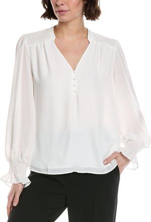 CeCe by Cynthia Steffe Cece Half Placket Smocked Top