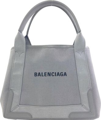 Balenciaga Gray Canvas Tote Bag (Pre-Owned)